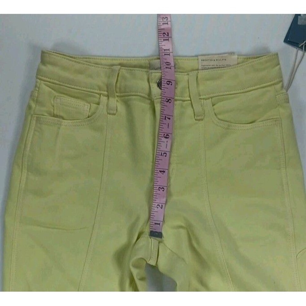 NWT Universal Thread High Rise Skinny Jeans Yellow Denim Slimming Pants 00 25R - Picture 6 of 10